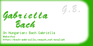 gabriella bach business card